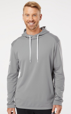 Adidas A530 - Textured Mixed Media Hooded Sweatshirt