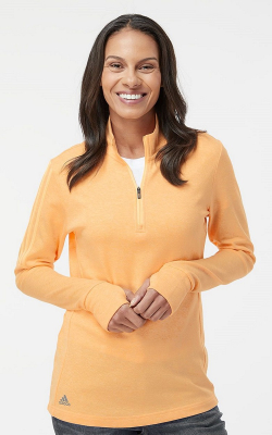 Adidas A555 - Women's 3-Stripes Quarter-Zip Sweater