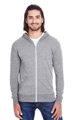 Threadfast  302Z  -  Unisex Triblend Full-Zip Light Hoodie