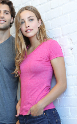 M&O 3540VL   -  Ladies Blended V-Neck T-Shirt