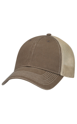 AJM International 6H647M - Enzyme Washed Deluxe Chino Twill / Soft Nylon Mesh Constructed Full-Fit (Mesh Back)