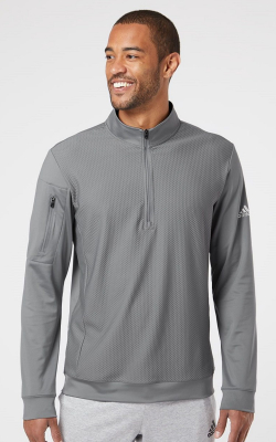 Adidas A295 - Performance Textured Quarter-Zip Pullover
