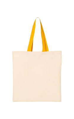 Q-Tees QTB6000 - Economical Tote with Contrast-Color Handles