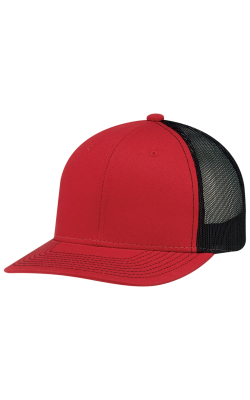 AJM International 8E019M - Deluxe Chino Twill / Nylon Mesh 6 Panel Constructed Pro-Round (Mesh Back)