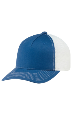 AJM International 8E909M - Deluxe Chino Twill / Nylon Mesh 6 Panel Constructed Pro-Round (Mesh Back)