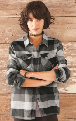 Burnside 5210 - LADIES WOVEN PLAID FLANNEL
