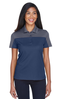 Core 365  CE101W  -  Ladies' Balance Colorblock Performance Piqu Polo