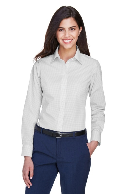Devon & Jones  D640W  -  Ladies' Crown Woven Collection Gingham Check