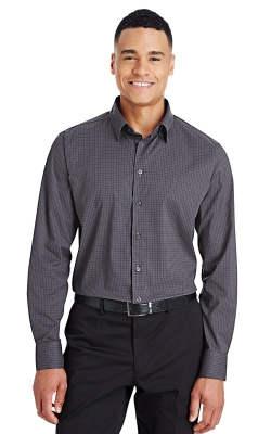Devon & Jones  DG535  -  CrownLux Performance Men's Tonal Mini Check Shirt