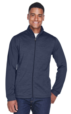 Devon & Jones  DG796  -  Men's Newbury Colorblock Mlange Fleece Full-Zip