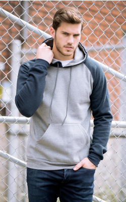 KingFashion KF4042  -  Raglan Hooded Fleece Sweatshirts