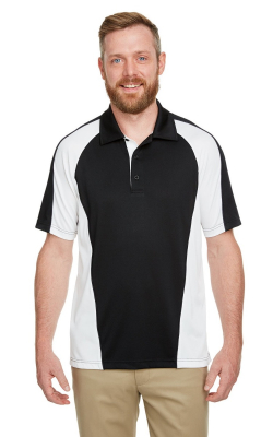 Harriton  M385  -  Men's Advantage Snag Protection Plus IL Colorblock Polo
