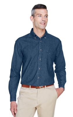 Harriton  M550  -  Men's 6.5 oz. Long-Sleeve Denim Shirt