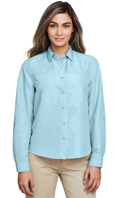 Harriton  M580LW  -  Ladies' Key West Long-Sleeve Performance Staff Shirt