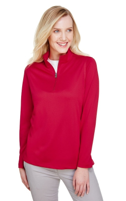 Harriton  M748W  -  Ladies' Advantage Snag Protection Plus IL Quarter-Zip