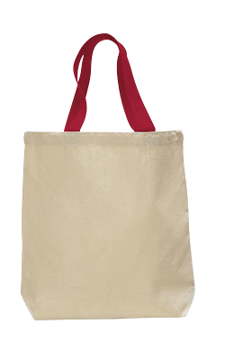 Q-Tees Q4400  -  Canvas Tote with Colour Handles