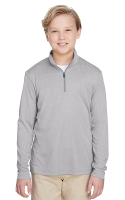 Team 365  TT31HY  -  Youth Zone Sonic Heather Performance Quarter-Zip