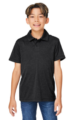 Team 365  TT51HY  -  Youth Zone Sonic Heather Performance Polo