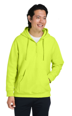 Team 365  TT97  -  Unisex Zone HydroSport Heavyweight Quarter-Zip Hooded Sweatshirt
