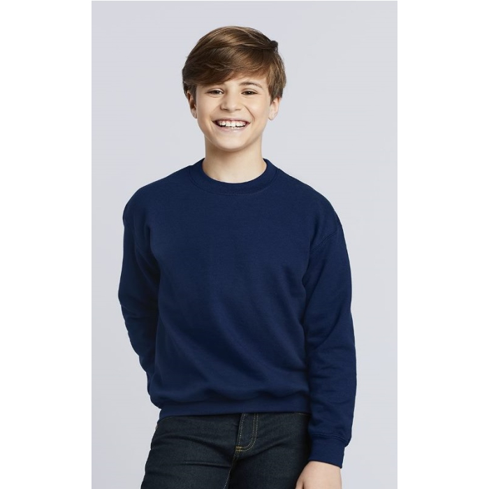 Gildan 18000B - Youth Heavy blend 8 oz. 50/50 Fleece Crew (G180B) main product photo