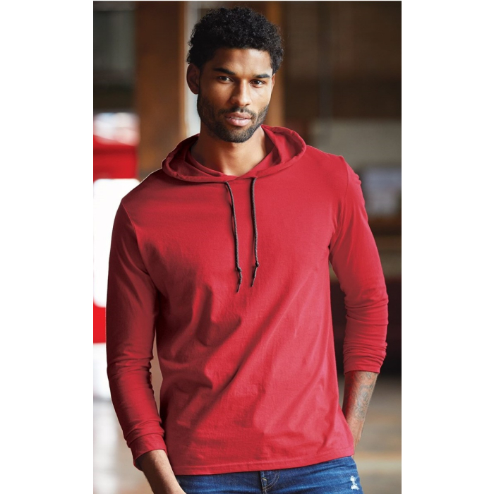 Gildan 987 - Softstyle® Adult Lightweight Hooded Long Sleeve Tee main product photo