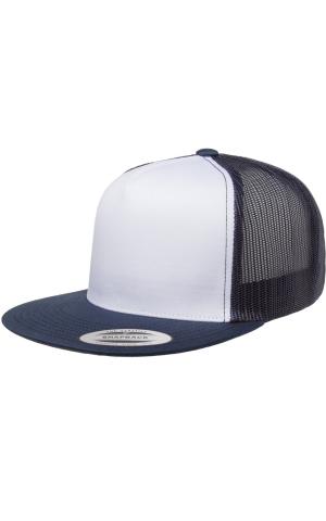 Yupoong  6006W  -  Adult Classic Trucker with White Front Panel Cap