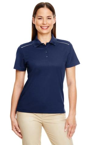 Core 365  78181R  -  Ladies' Radiant Performance Piqu Polo with Reflective Piping