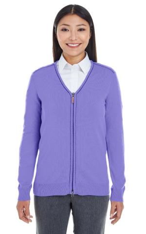 Devon & Jones  DG478W  -  Ladies' Manchester Fully-Fashioned Full-Zip Sweater