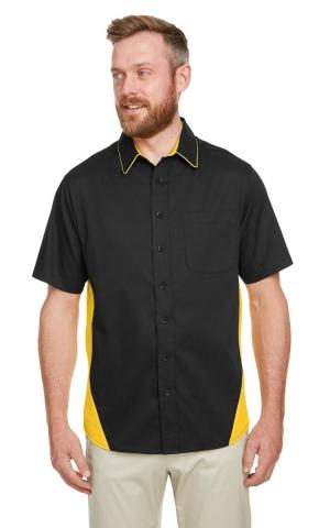 Harriton  M586T  -  Men's Tall Flash IL Colorblock Short Sleeve Shirt