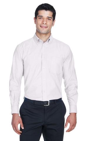 Harriton  M600  -  Men's Long-Sleeve Oxford with Stain-Release