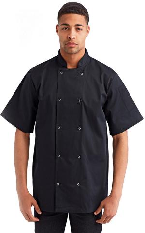 Artisan Collection by Reprime  RP664  -  Unisex Studded Front Short-Sleeve Chef's Coat