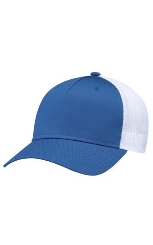 AJM International 5960M Polycotton / Polyester Mesh 5 Panel Constructed Full-Fit-Five (Mesh Back)